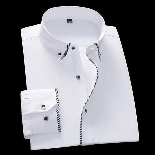 Casual & Formal Shirts for Men Long Sleeves Solid Color With