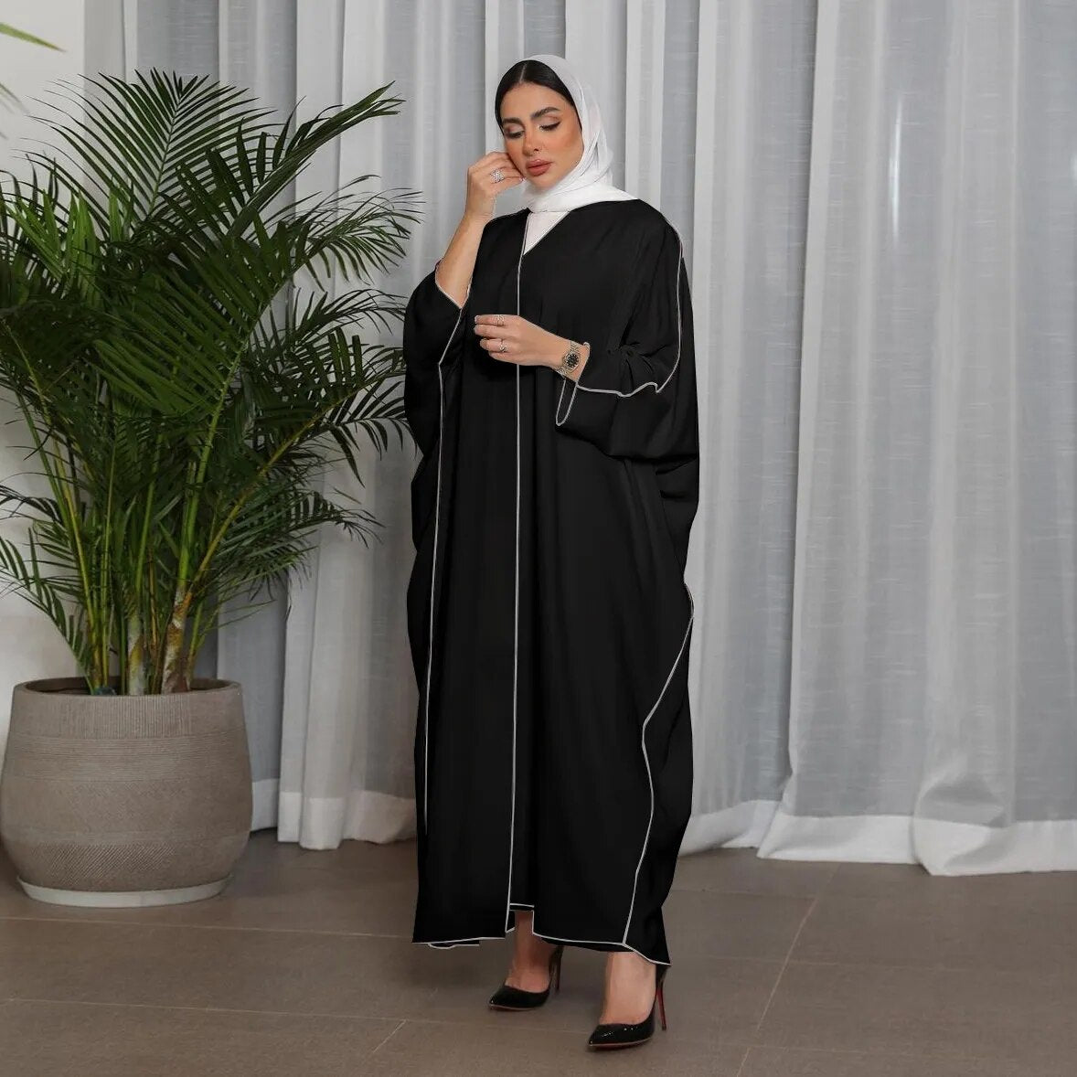 Abaya Dress 2 Piece Set Saudi Style Kaftan