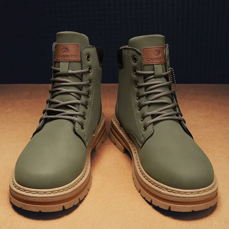 High Top Ankle Lace-Up Retro Boots