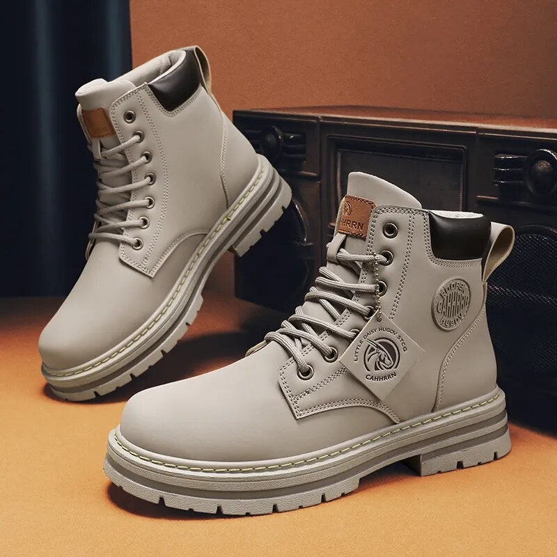 High Top Ankle Lace-Up Retro Boots