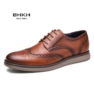 Leather Casual Lace-up Dressy shoes For Men