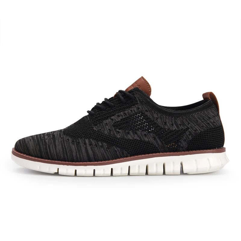 Men Casual Brogue Weave Breathable Light weight Sneakers