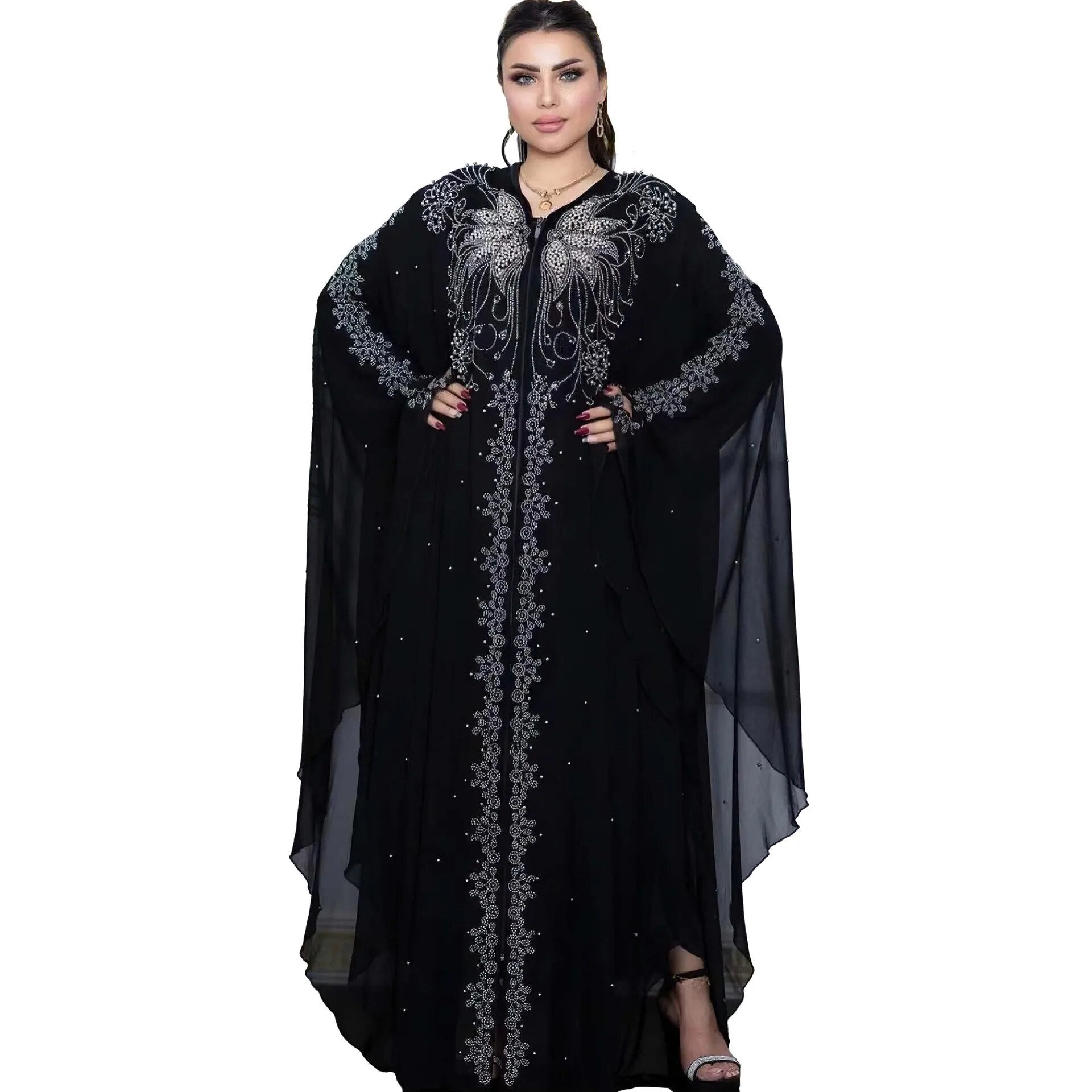 Modest Long Loose Black Abaya Kaftan