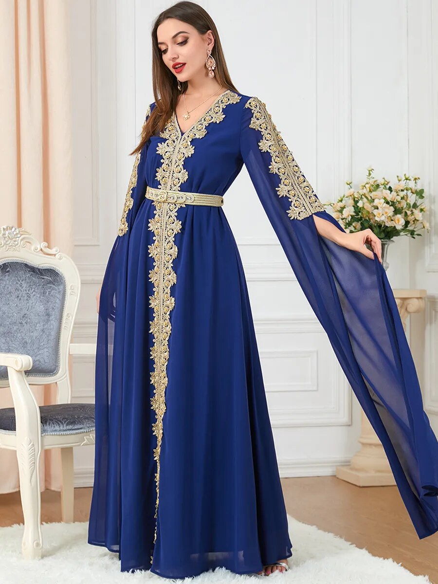 Moroccan Abaya Long Sleeve Kaftan Abaya Embroidery