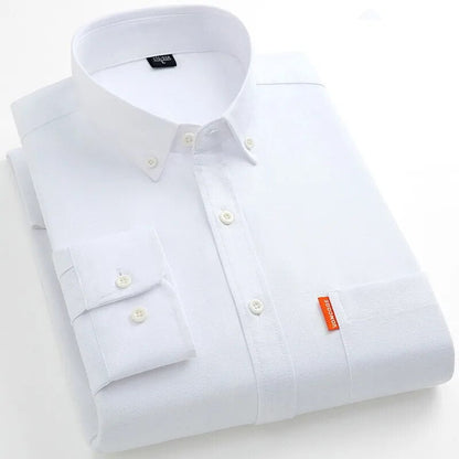 100% Cotton Oxford Long Sleeve Casual & Formal Men Shirt Regular Fit