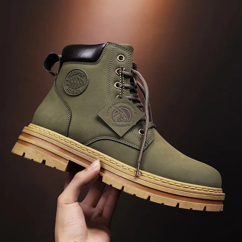 High Top Ankle Lace-Up Retro Boots