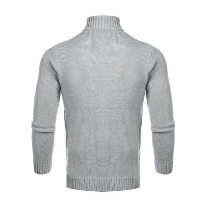 Men's Warm Sweater Long Sleeve Turtleneck Knitted Pullover