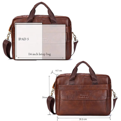 Business Genuine Leather Laptop Bag