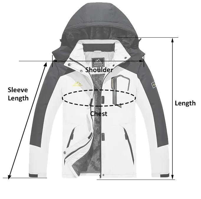 Ski Jacket Winter Warm Fleece Parka Waterproof Rain Snow Coat Windbreaker