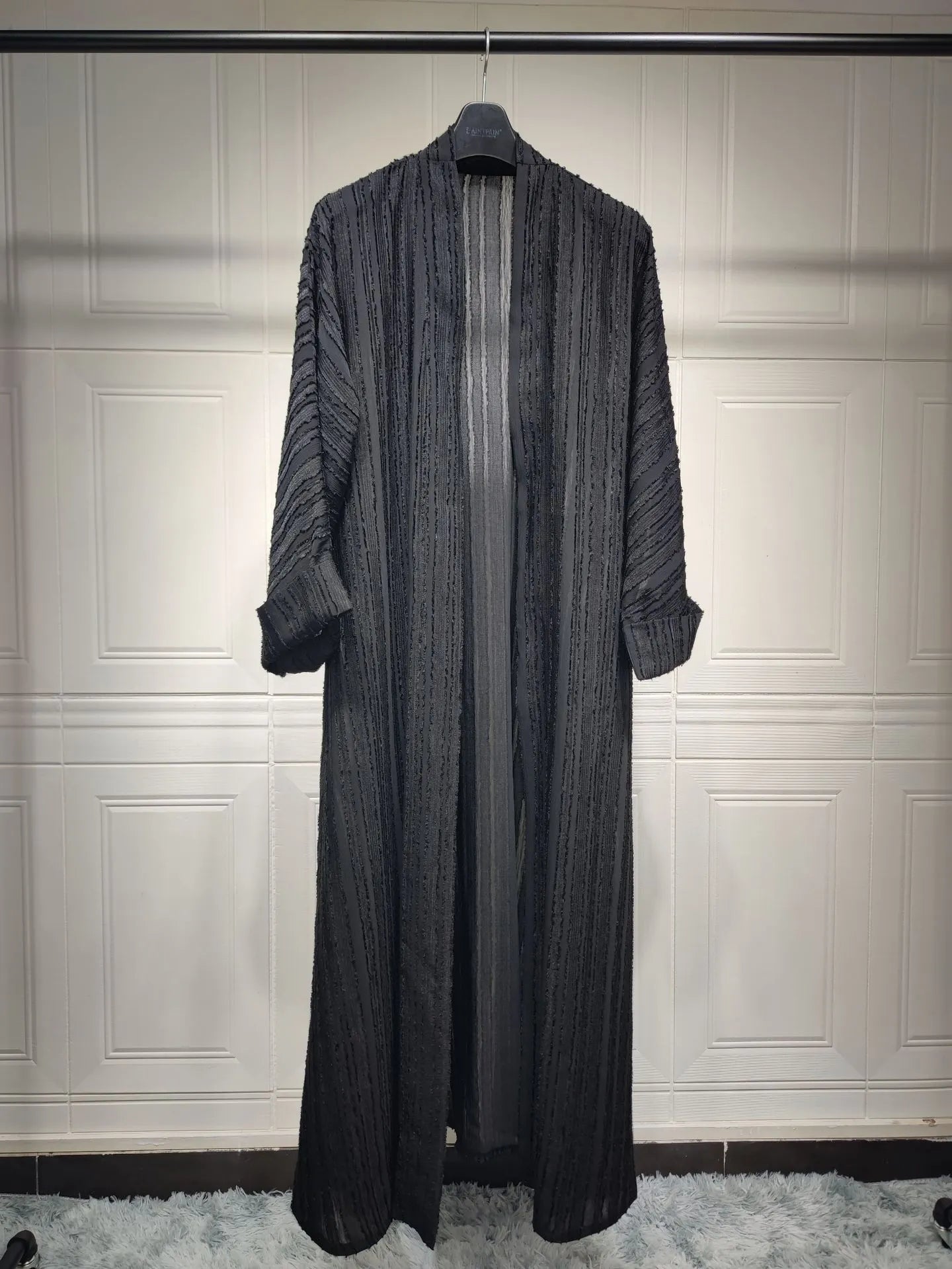 Light Abaya Solid Striped Retro Middle Eastern Saudi Style