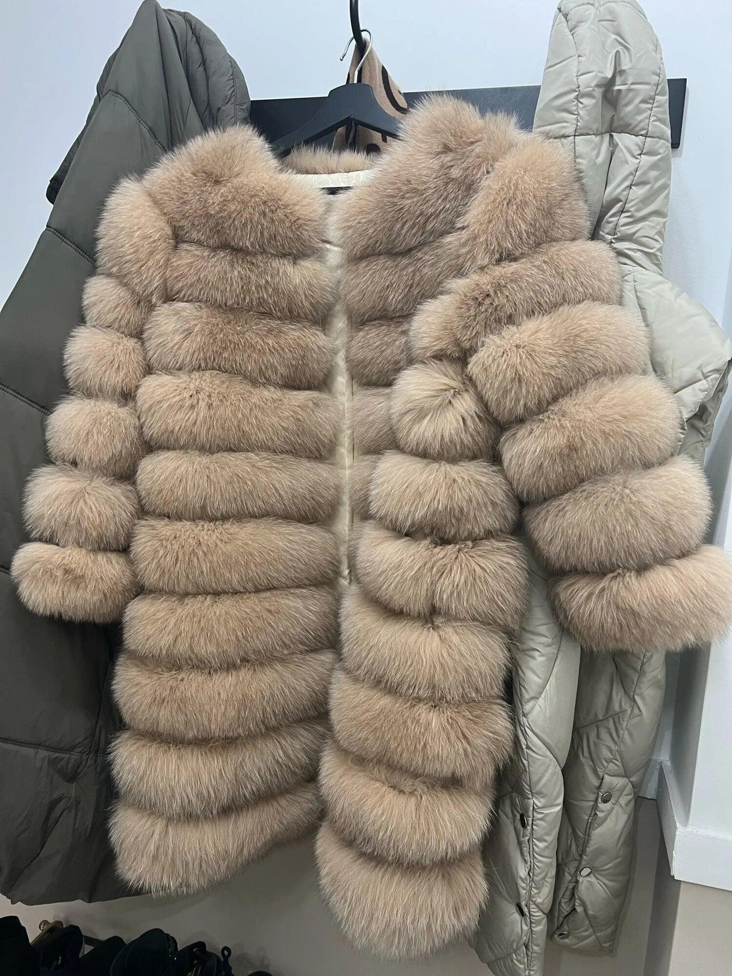 Fox fur down coat high quality