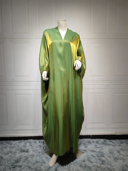 Stunning Modest Moroccan Style Casual Open Abaya Silk Satin