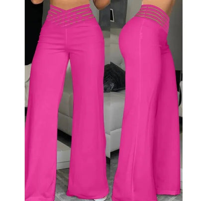 Elegant High Waist Wide Leg Bootcut Pants