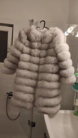 Fox fur down coat high quality