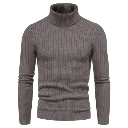 Men Turtleneck Sweater Warm Pullover Knitted