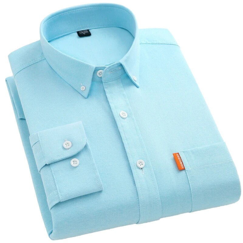 100% Cotton Oxford Long Sleeve Casual & Formal Men Shirt Regular Fit