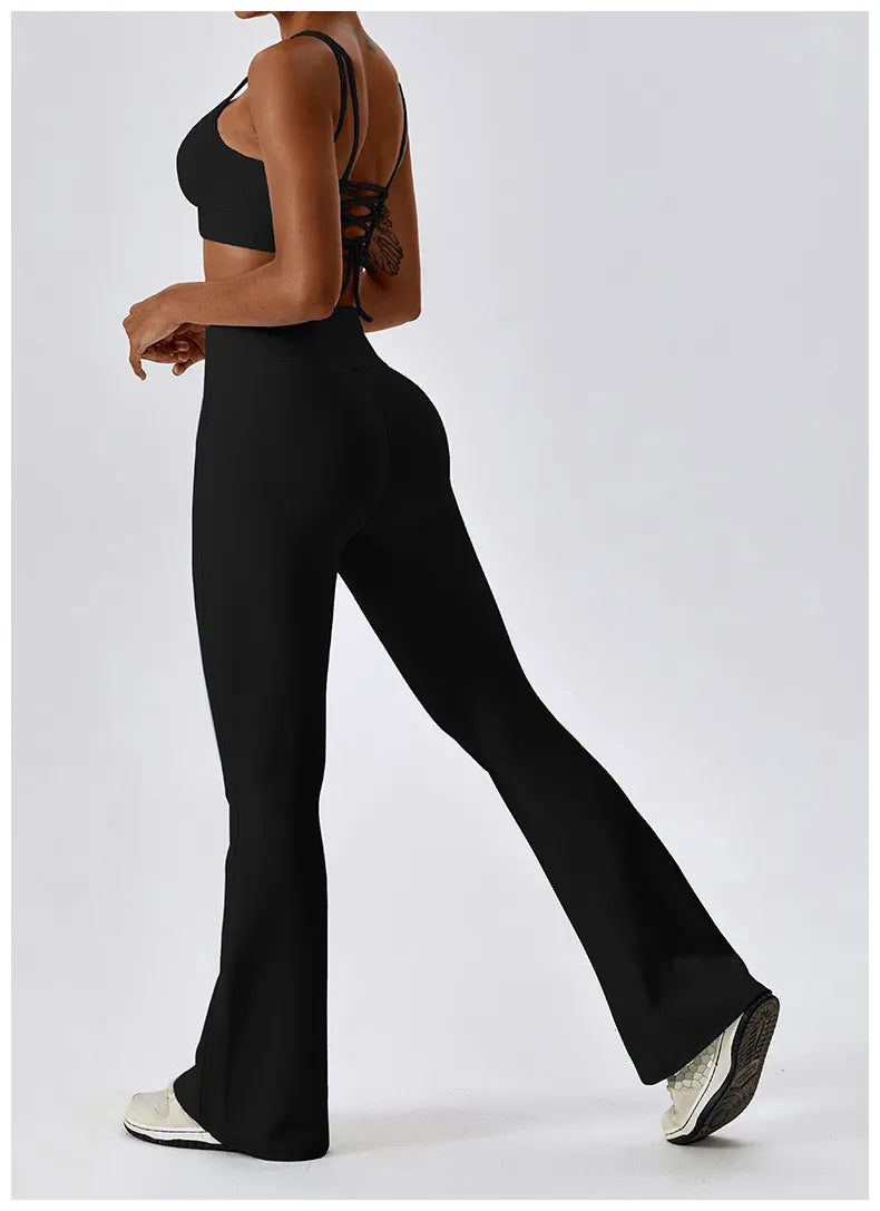 Flare High Waist Wide Leg Pants