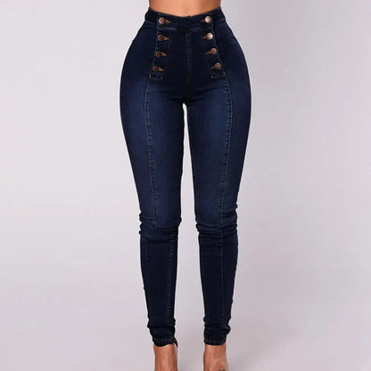 Ripped skinny denim casual pencil Jeans