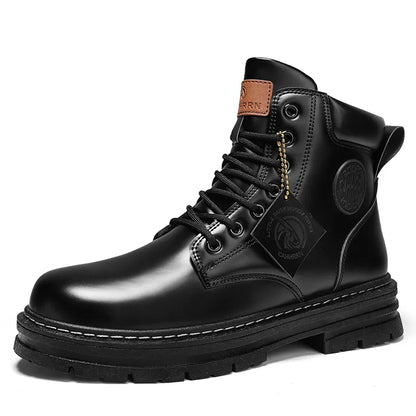 High Top Ankle Lace-Up Retro Boots