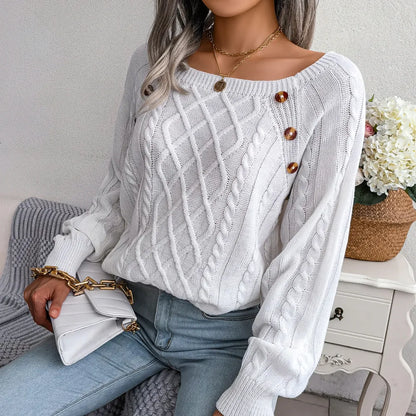 Knitted Pullover Casual Knitwear Long Sleeves Warm Sweater