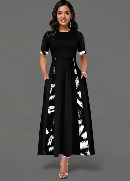 Loose Boho Vintage Elegant Plus Sizes Maxi Dresses