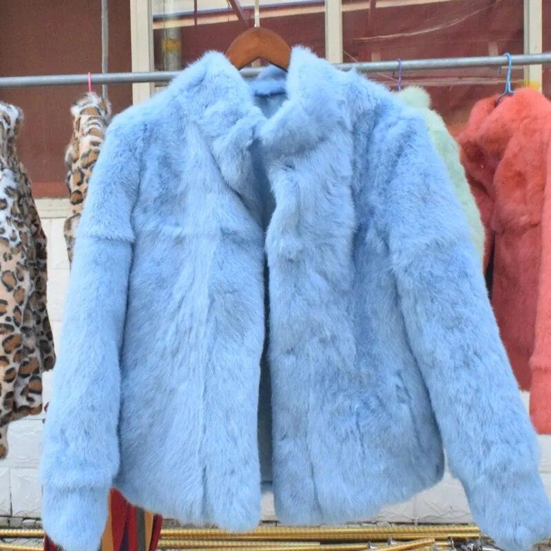 Natural Rabbit Fur Coat