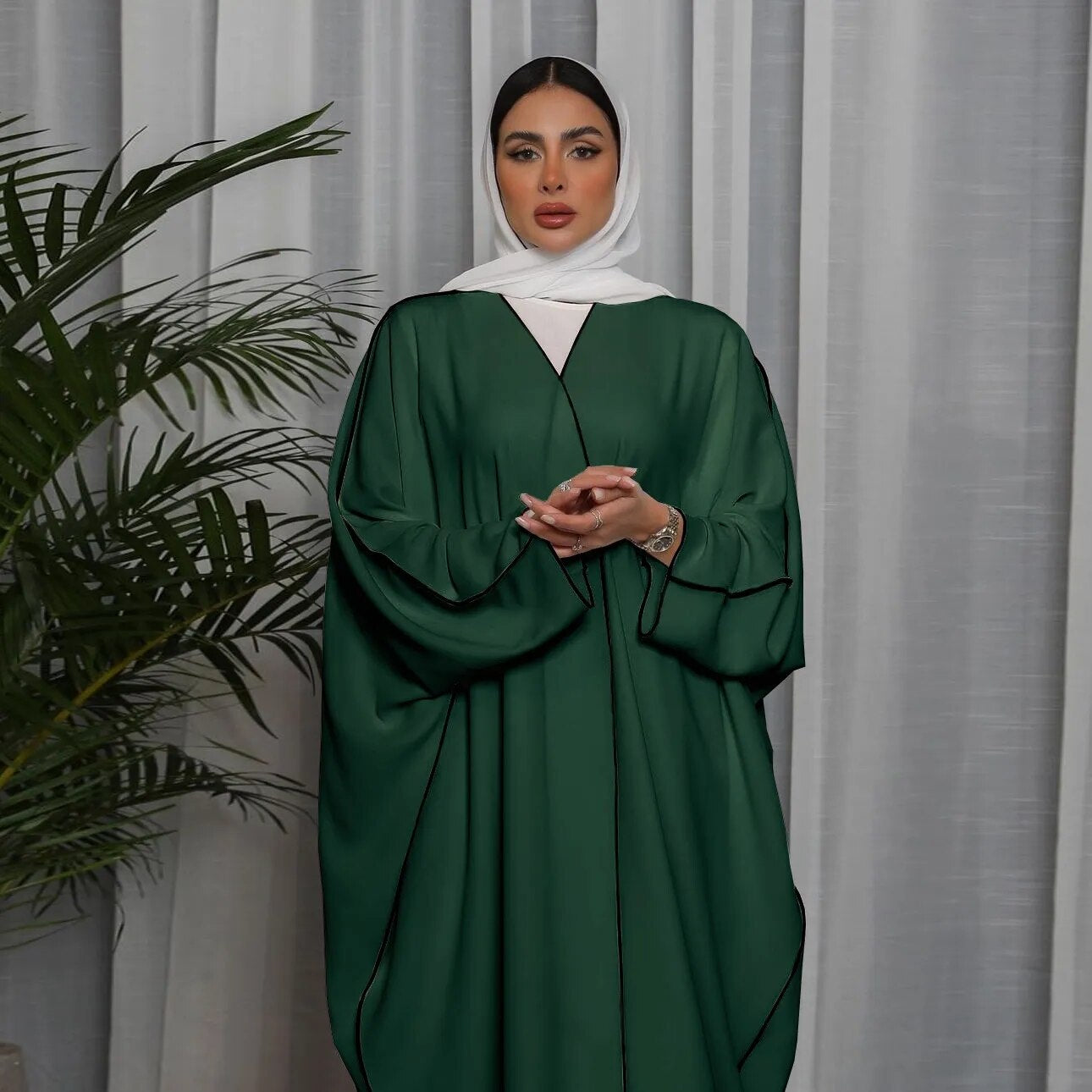 Abaya Dress 2 Piece Set Saudi Style Kaftan