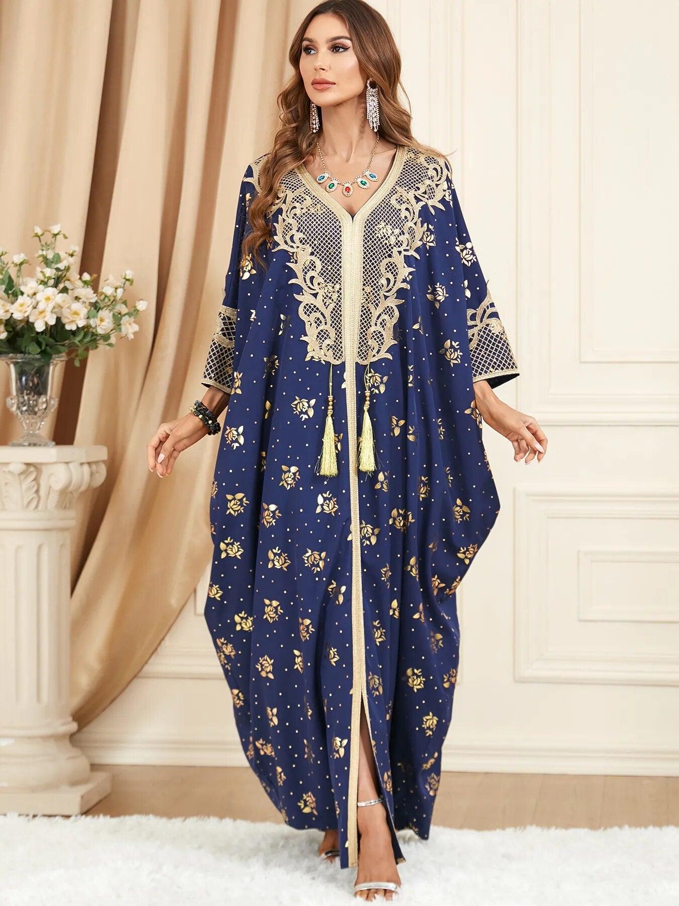 Luxury Loose Moroccan Style Kaftan Jlabiya Abaya