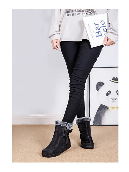 Waterproof Winter Faux Fur Snow Warm Cotton Ankle Boots