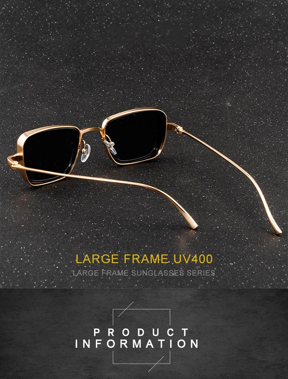 Metal Square Stylish Retro Brand Shades UV400