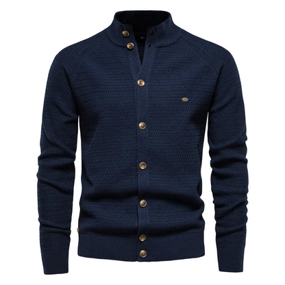 Men's Cardigan High Quality Solid Colors Long Sleeve Knitted