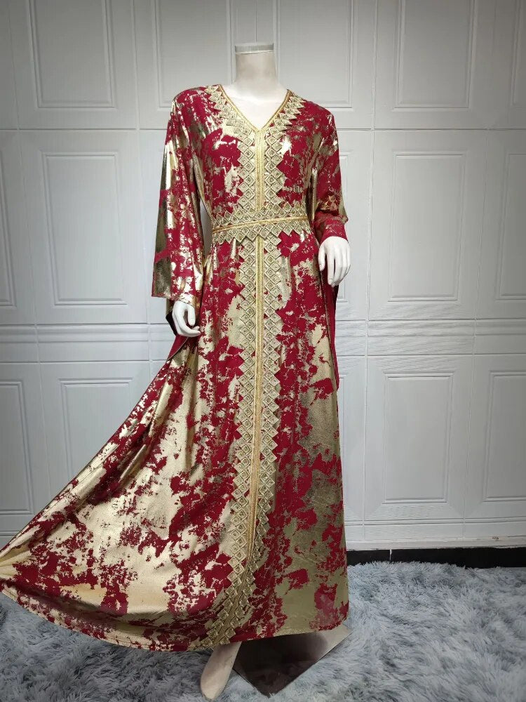 Abaya Sleeve Moroccan Caftan Elegant Gown