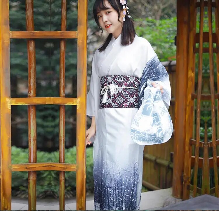 Furisode Kimono Young Long Sleeves Dress Vintage