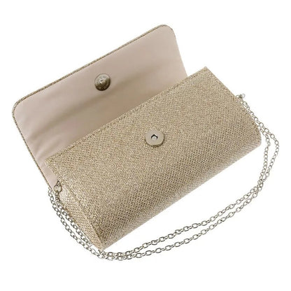 Luxury Chain Crossbody Envelope Shiny Clutch