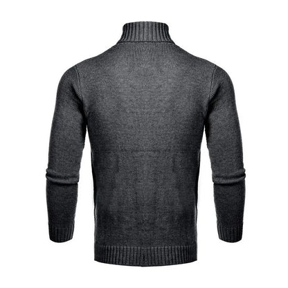 Men's Warm Sweater Long Sleeve Turtleneck Knitted Pullover