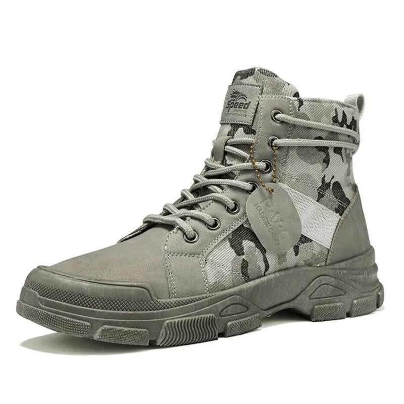 Retro Camo Casual Tough Ankle Boots Men & Women Styles Available