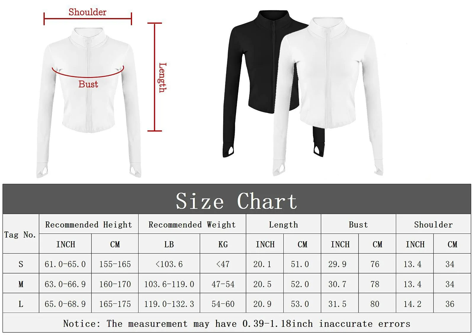 Tracksuit Jacket Slim Fit Long Sleeved Yoga Tops With Thumb Holes