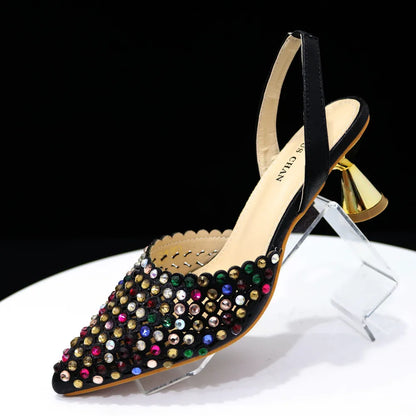 Pointed Toe Elegant Full Diamond Shoes