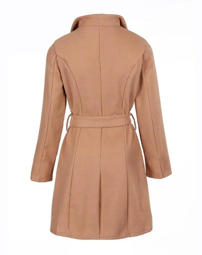 Casual Button Long With Belt winter Coat