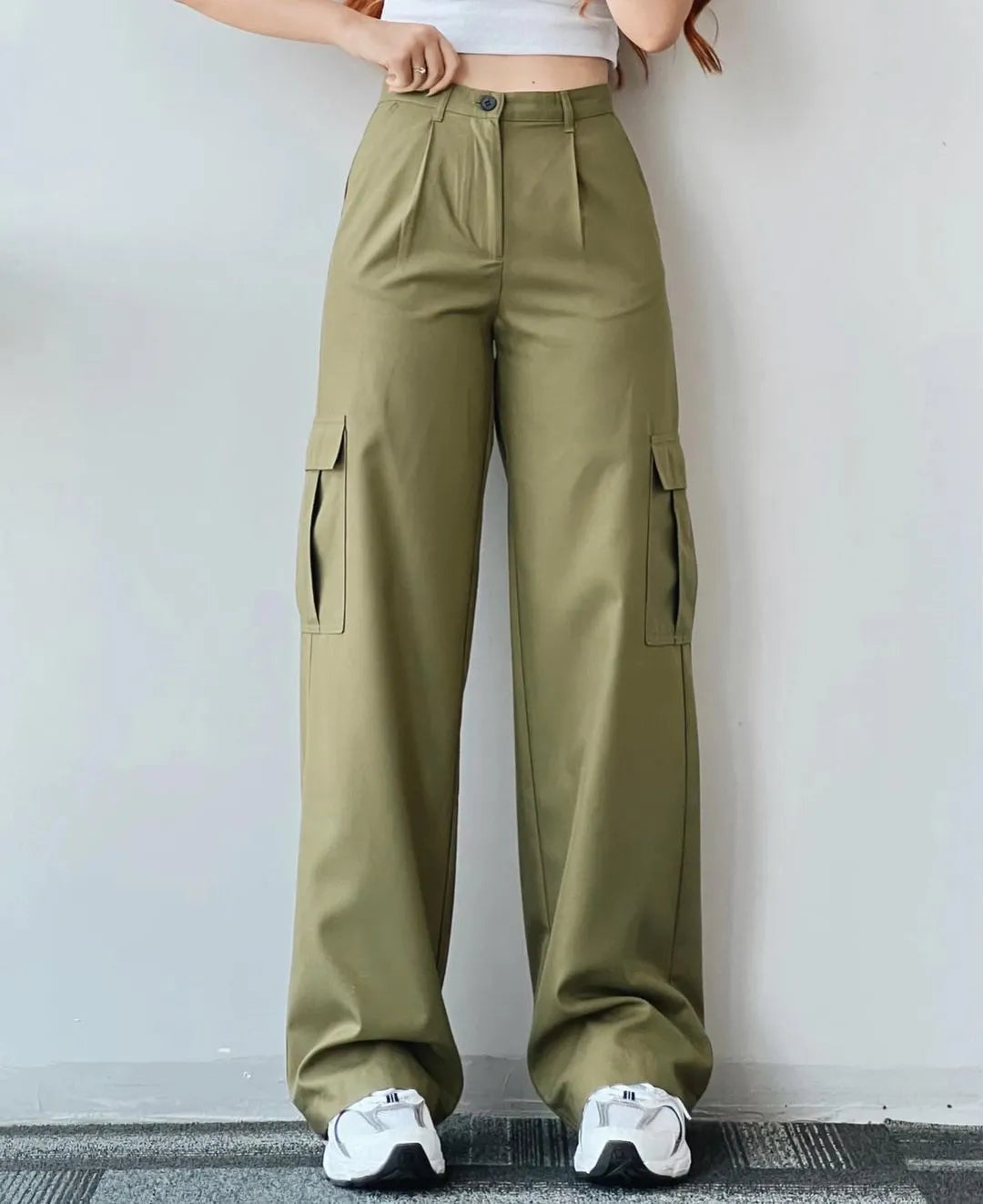 Thin High Waist Pocket Pants