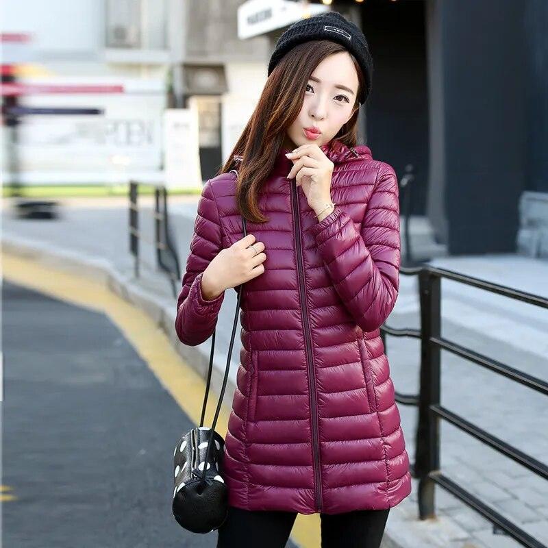 Parka Ultra-light Thin Down Coat Autumn Short Hooded