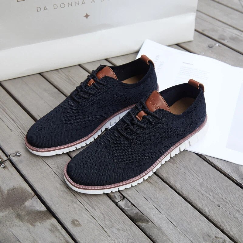 Men Casual Brogue Weave Breathable Light weight Sneakers