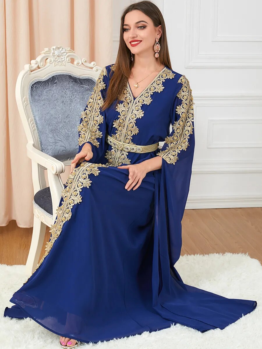 Moroccan Abaya Long Sleeve Kaftan Abaya Embroidery