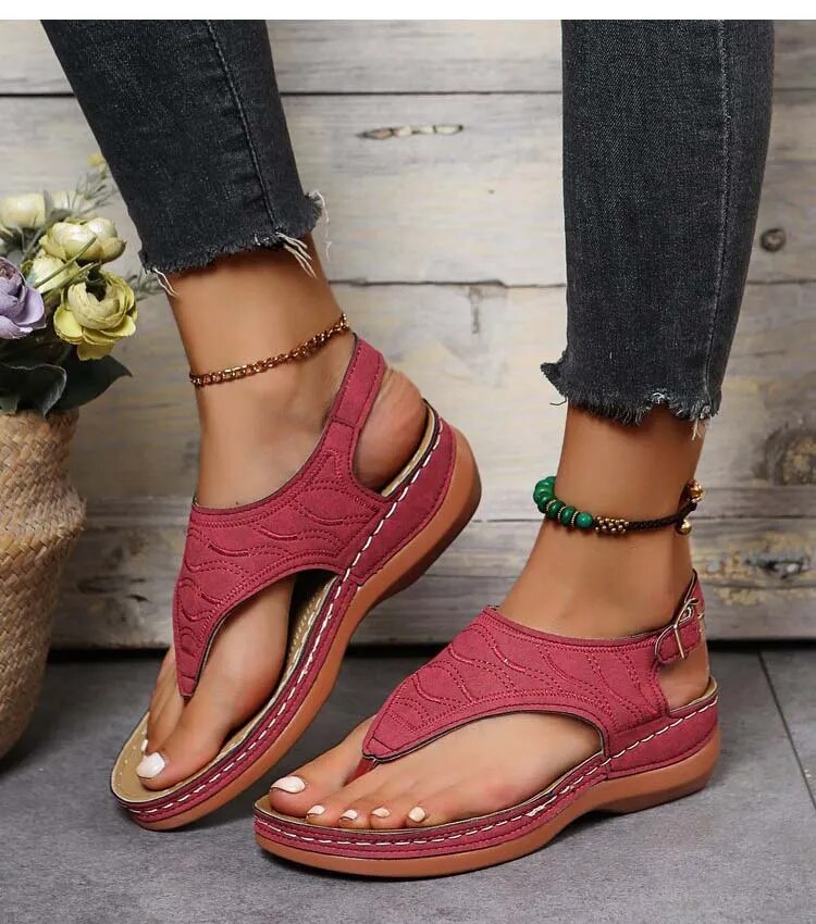 Low Heel Lightweight Flip Flops Casual Sandals