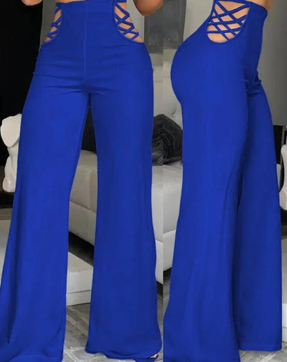 Elegant High Waist Wide Leg Bootcut Pants