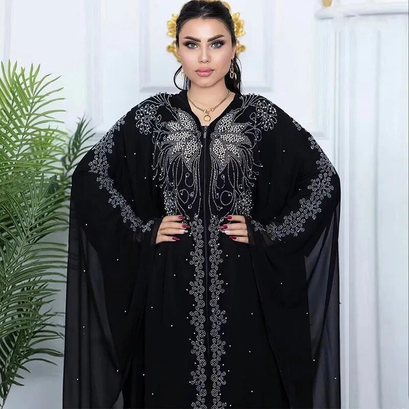 Modest Long Loose Black Abaya Kaftan