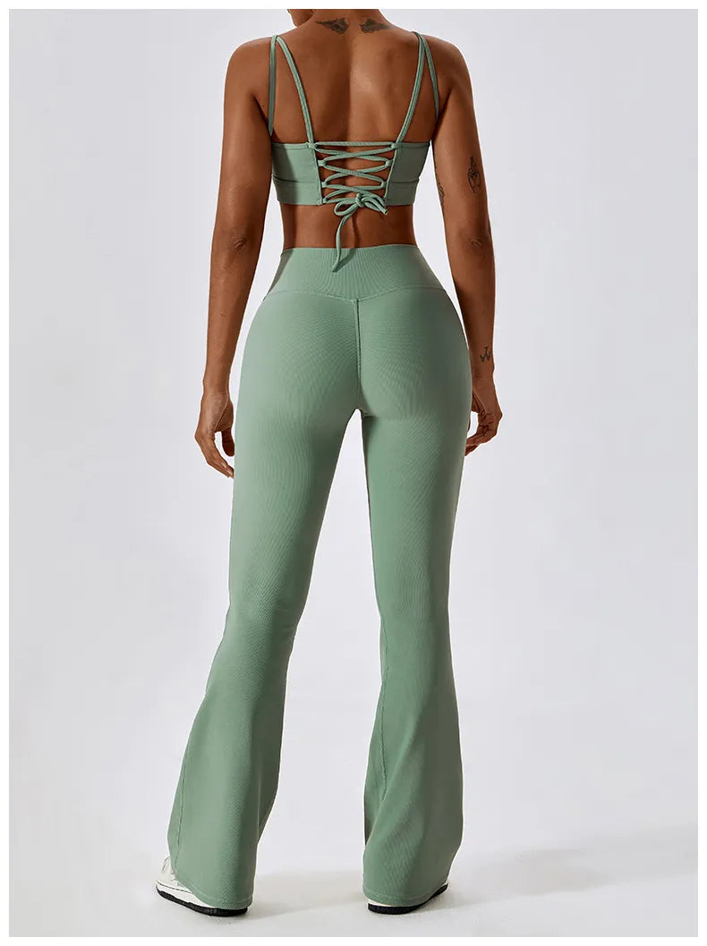 Flare High Waist Wide Leg Pants