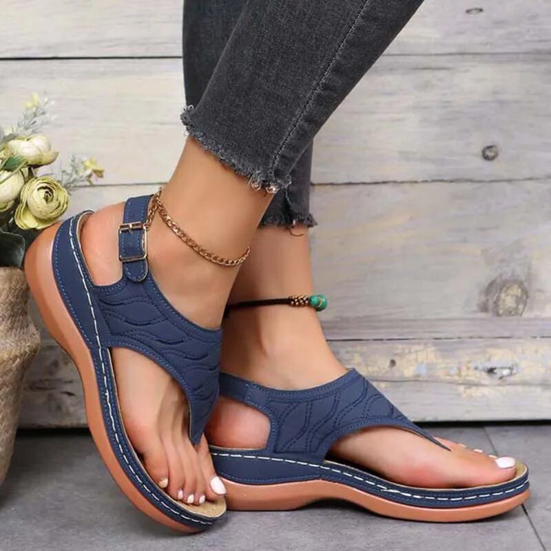 Low Heel Lightweight Flip Flops Casual Sandals