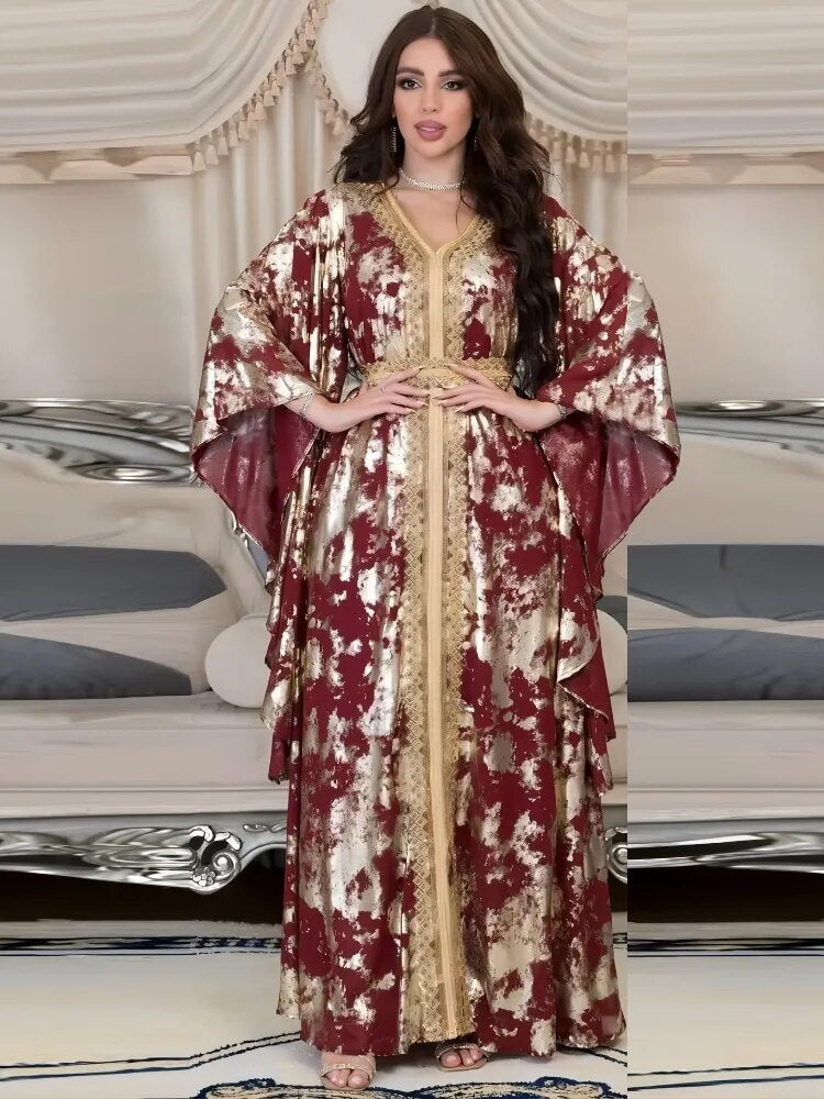 Abaya Sleeve Moroccan Caftan Elegant Gown