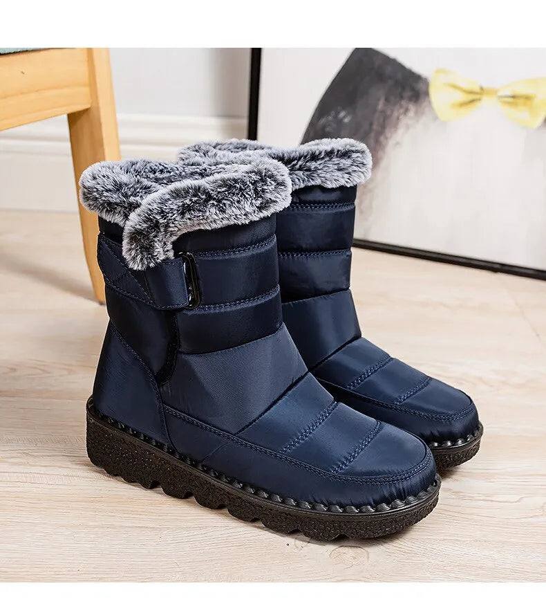 Waterproof Winter Faux Fur Snow Warm Cotton Ankle Boots